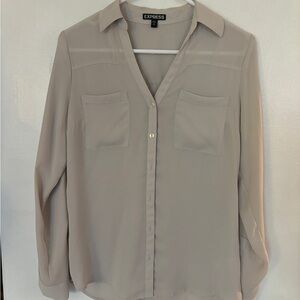 Express Taupe Portofino Dress Shirt